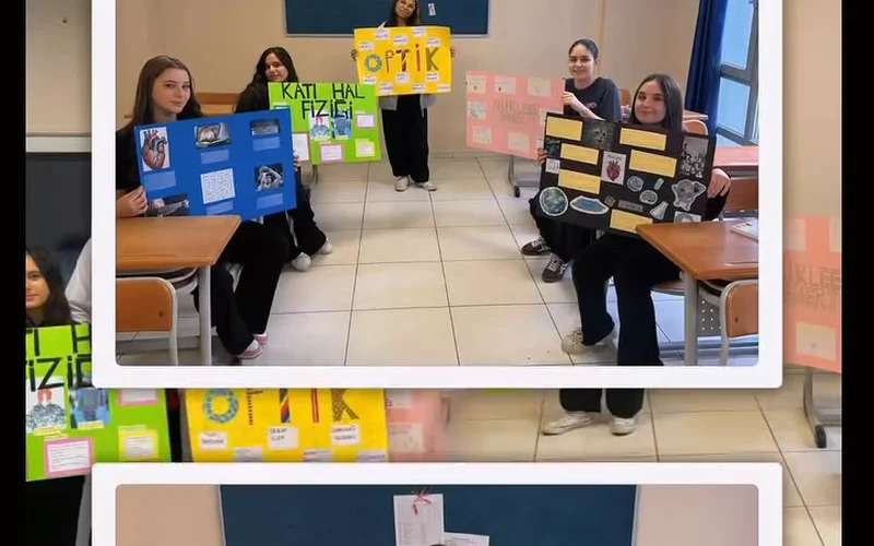 Fen Lisesi Öğrencilerinden Fizik Afiş Çalışması