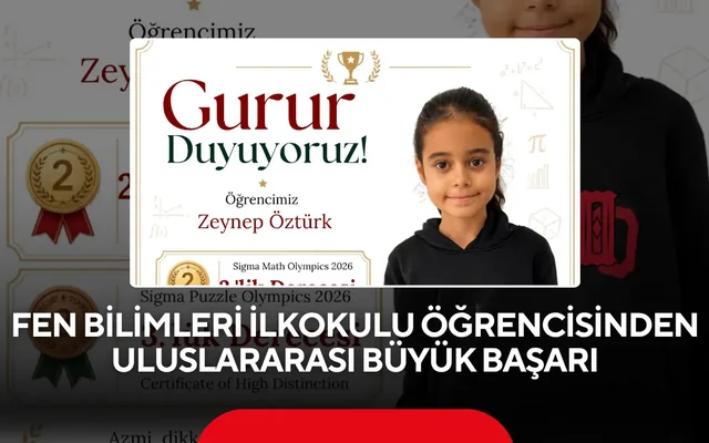 İlkokul Öğrencimiz Zeynep Öztürk'ten Uluslararası Büyük Başarı!
